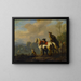 A horseback duel - Jan van Huchtenburg — framed artwork on a wall