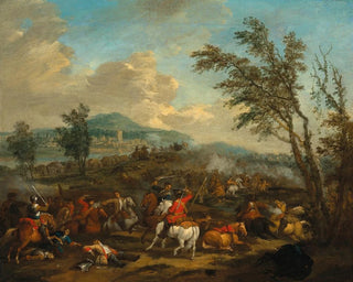 A cavalry skirmish - Jan van Huchtenburg — artwork view