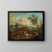 A cavalry skirmish - Jan van Huchtenburg — framed artwork on a wall