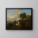 Ambush of a convoy - Jan van Huchtenburg — framed artwork on a wall