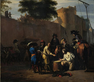 Lancer les dés pour la vie ou la mort - Jan van Huchtenburg — artwork view