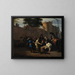 Lancer les dés pour la vie ou la mort - Jan van Huchtenburg — framed artwork on a wall