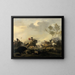 Cavalry Attack - Jan van Huchtenburg — framed artwork on a wall