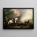 Horse Portrait Painting of Hendrik Casimir II 1657-1696 - Jan van Huchtenburg — framed artwork on a wall