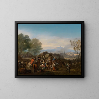 Horrors of War - Jan van Huchtenburg — framed artwork on a wall