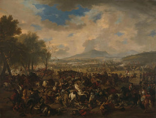 The Battle of Ramillies between the French and the Allied Powers, May 23, 1706 - Jan van Huchtenburg — artwork view