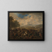 The Battle of Ramillies between the French and the Allied Powers, May 23, 1706 - Jan van Huchtenburg — framed artwork on a wall
