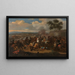La Bataille de la Boyne, Irlande, entre les rois Jacques II et Guillaume III, 12 juillet 1690 - Jan van Huchtenburg — framed artwork on a wall