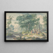 Landscape Arcadian with Musician Figures - Jan van Huysum — framed artwork on a wall