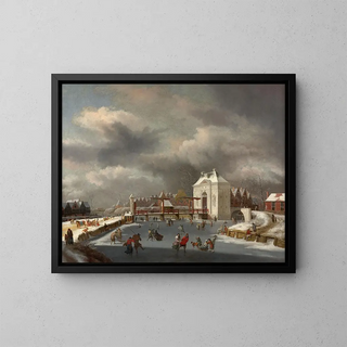 La porte Heiligeweg à Amsterdam - Jan van Kessel — framed artwork on a wall