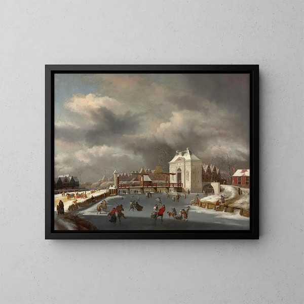 La porte Heiligeweg à Amsterdam - Jan van Kessel — framed artwork on a wall