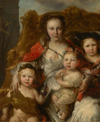 Jan van Noordt - Portrait of a mother as Charity and three children.webp