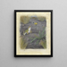 Frog near a dandelion with flies - Jan van Oort — framed artwork on a wall