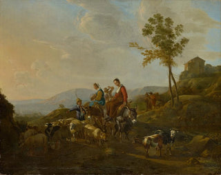 Landscape with Shepherds - Jan van Ossenbeeck — artwork view