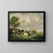 Prairie with Animals - Jan van Ravenswaay — framed artwork on a wall