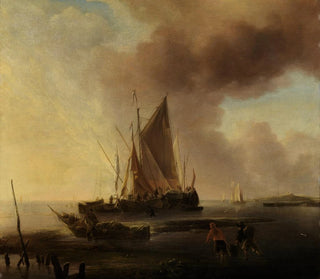 Bateaux de pêche sur la plage - Jan van de Cappelle — artwork view
