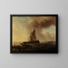 Bateaux de pêche sur la plage - Jan van de Cappelle — framed artwork on a wall