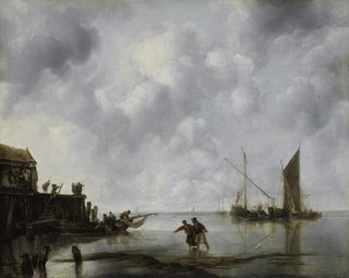 Bateaux de pêche dans un calme - Jan van de Cappelle — artwork view