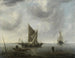 Boats at anchor on a calm sea - Jan van de Cappelle — artwork view