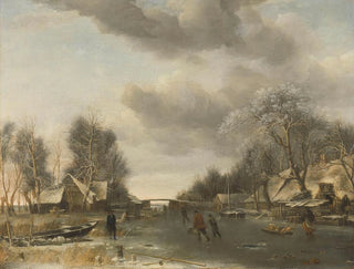 Winter Scene Painting - Jan van de Cappelle — artwork view