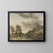 Winter Scene Painting - Jan van de Cappelle — framed artwork on a wall
