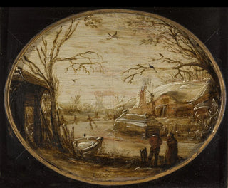 Winter Landscape Painting - Jan van de Velde the Younger — artwork view