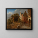 Le Pont-levis - Jan van der Heyden — framed artwork on a wall