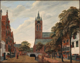 View of the Oude Delft canal in Delft - Jan van der Heyden — artwork view