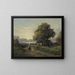 Landscape with Farms - Jan van der Linde — framed artwork on a wall