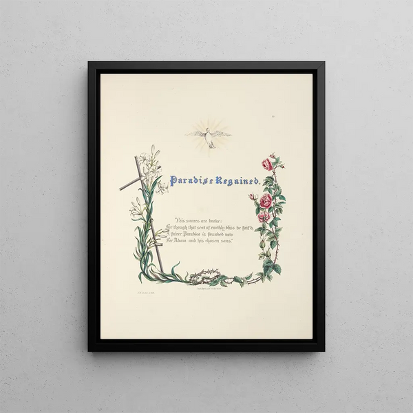 The Paradise Regained - Jane Elizabeth Giraud — framed artwork on a wall