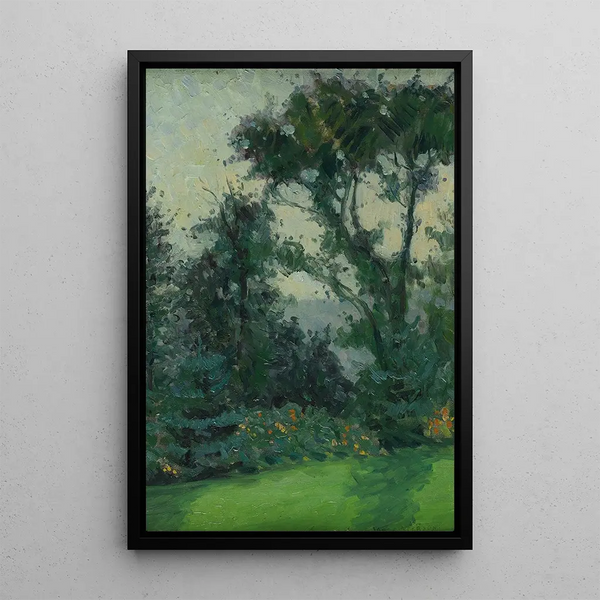 The Garden of Louis Comfort Tiffany - Jane Peterson — framed artwork on a wall