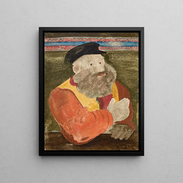 Rabbin Brtiger - Jankel Adler — framed artwork on a wall