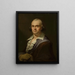 Portrait of a man with a glove - János Mihály Hesz — framed artwork on a wall