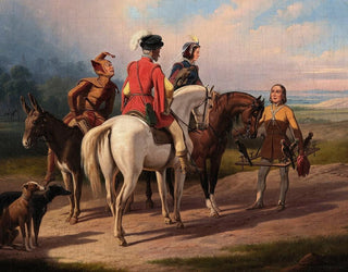 Hunting with falcons - January Suchodolski — artwork view