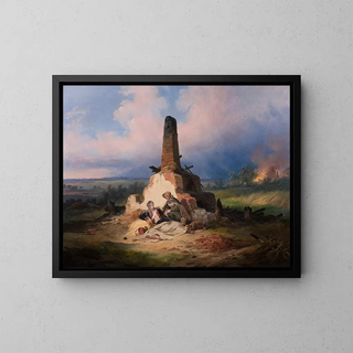 Uhlan blessé en 1831 - January Suchodolski — framed artwork on a wall