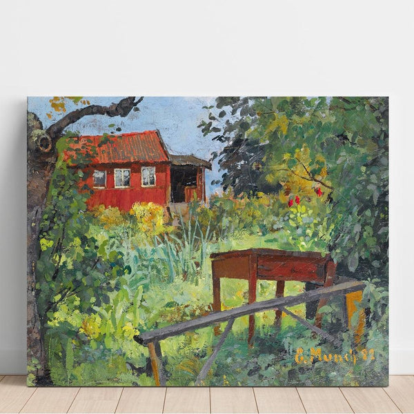 Reproduction of the painting Garden with Red House - Edvard Munch