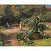 Reproduction of the painting Garden with Palm Tree and Two Female Figures - Max Liebermann