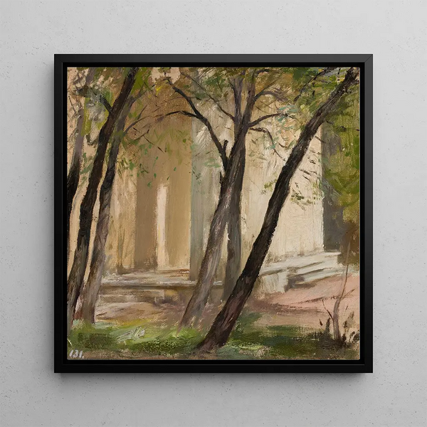 Garden of the Academy of Fine Arts in Saint Petersburg - Jan Cigliski — framed artwork on a wall