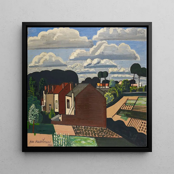 Gardens - Jean Brusselmans — framed artwork on a wall