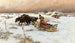 Winter Sleigh Ride Painting - Jaroslav Věšín — artwork view