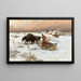 Winter Sleigh Ride Painting - Jaroslav Věšín — framed artwork on a wall
