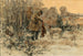 Hunters with dead fox - Jaroslav Věšín — artwork view