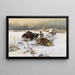 La promenade en traîneau - Jaroslav Věšín — framed artwork on a wall