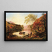 Autumn on the Hudson River - Jasper Francis Cropsey — framed artwork on a wall