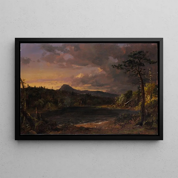 Catskill Creek - Jasper Francis Cropsey — framed artwork on a wall