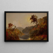 Hudson River Landscape Painting - Jasper Francis Cropsey — framed artwork on a wall
