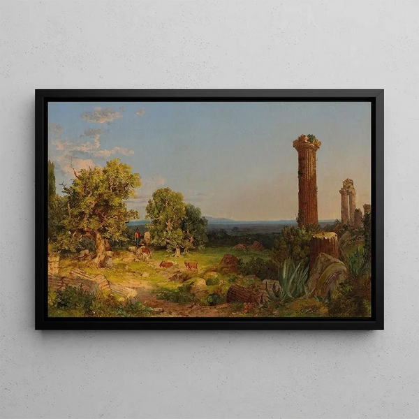 Italian landscape painting - Jasper Francis Cropsey — framed artwork on a wall
