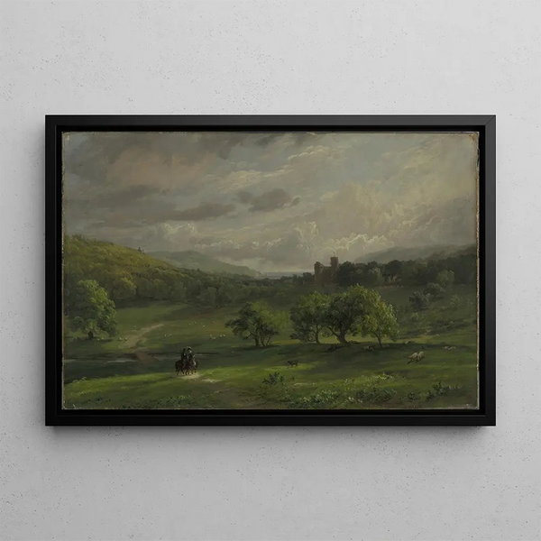 Château de Lulworth - Jasper Francis Cropsey — framed artwork on a wall