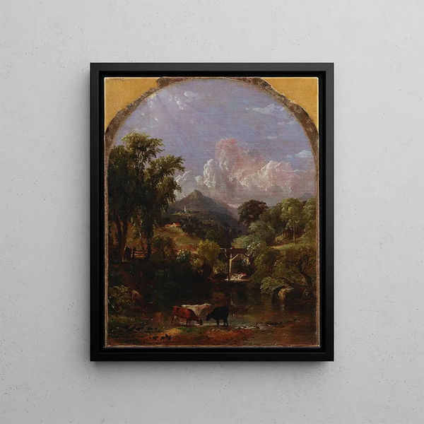 Morning Painting - Jasper Francis Cropsey — framed artwork on a wall