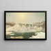 Winter Niagara Falls painting - Jasper Francis Cropsey — framed artwork on a wall